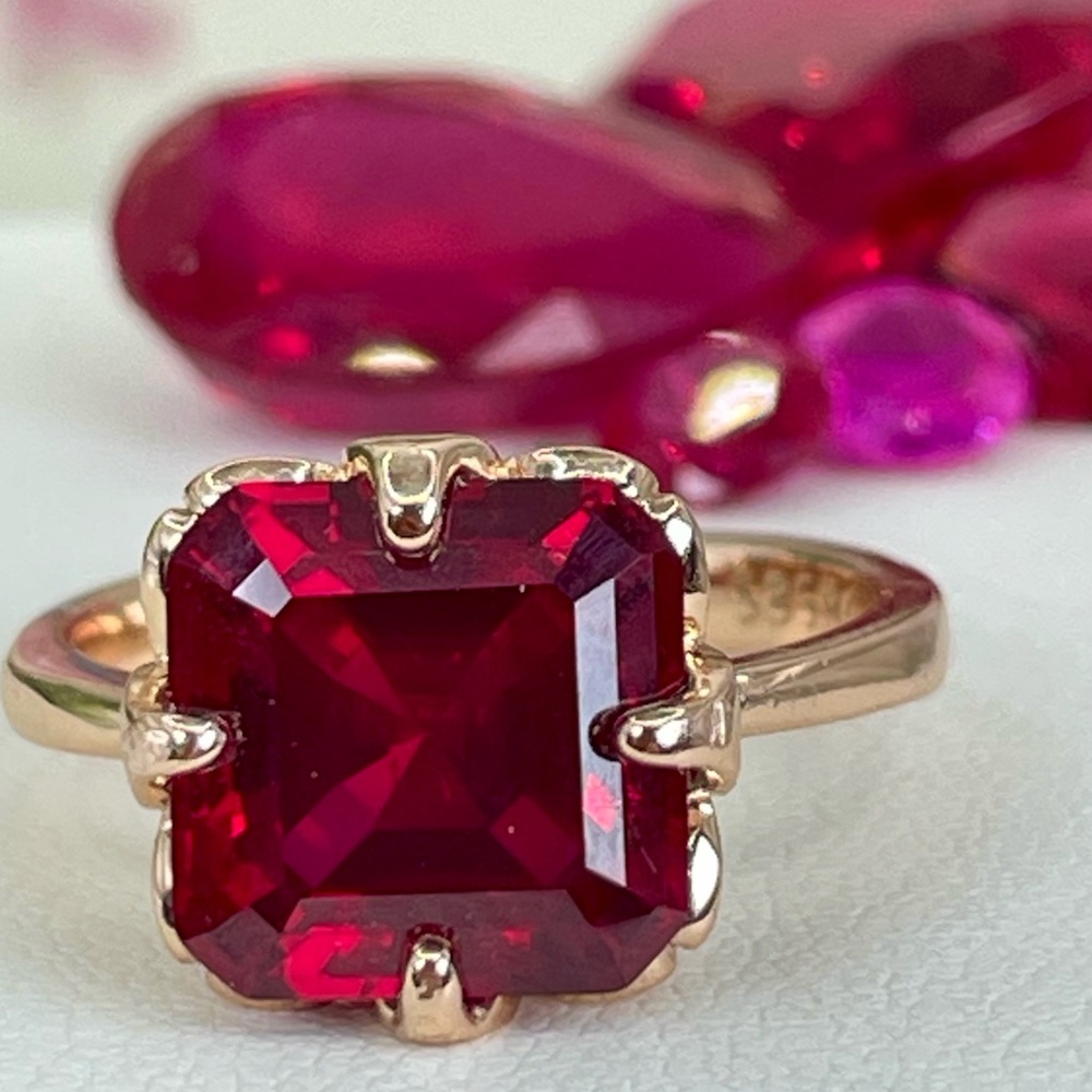 6ct Pigeon Ruby 14k Rolled Rose Gold Electroplated multiple sizes - Picture 9 of 16